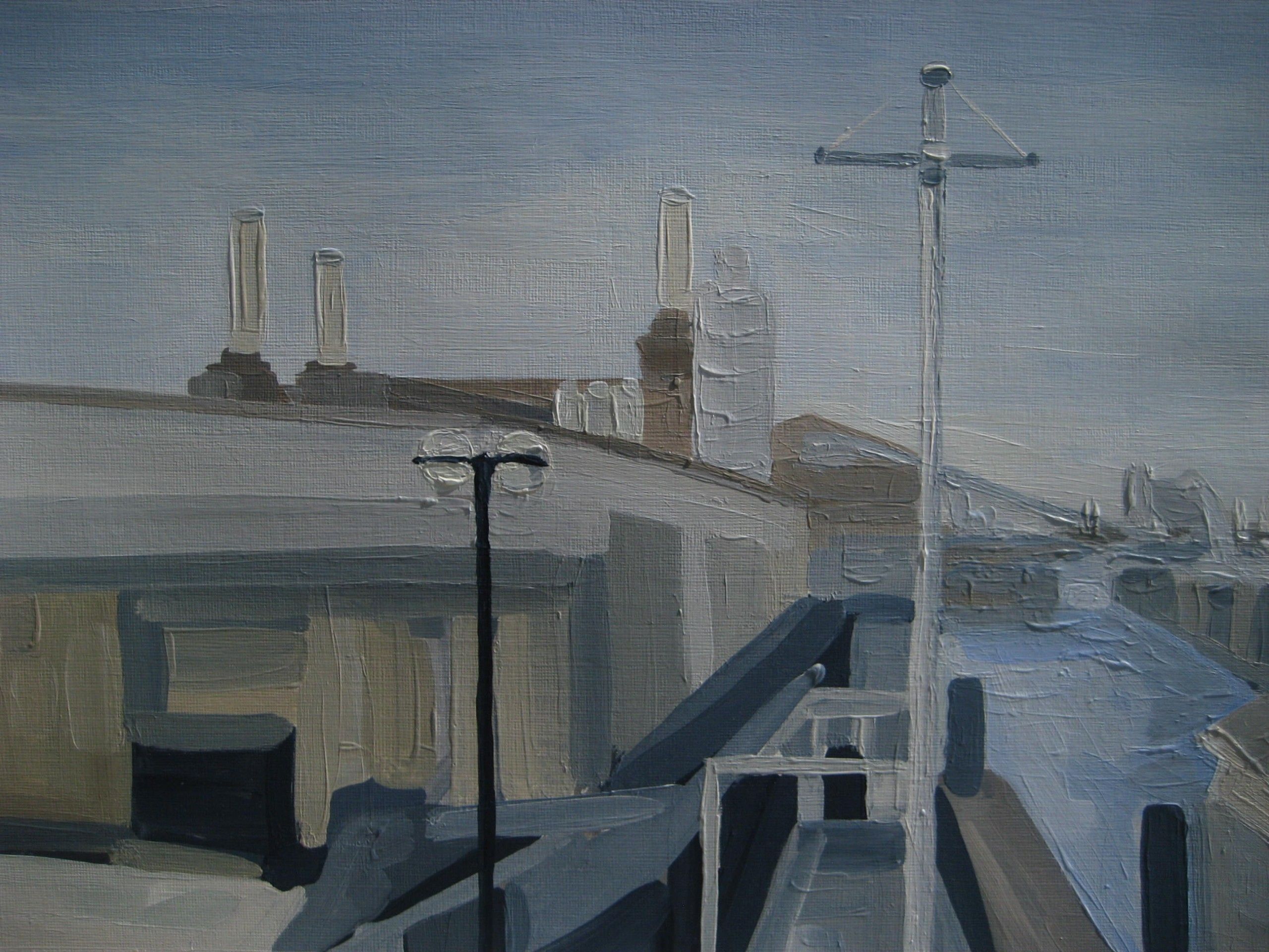 Battersea Power Station from the Thames Path by Sarah Adams