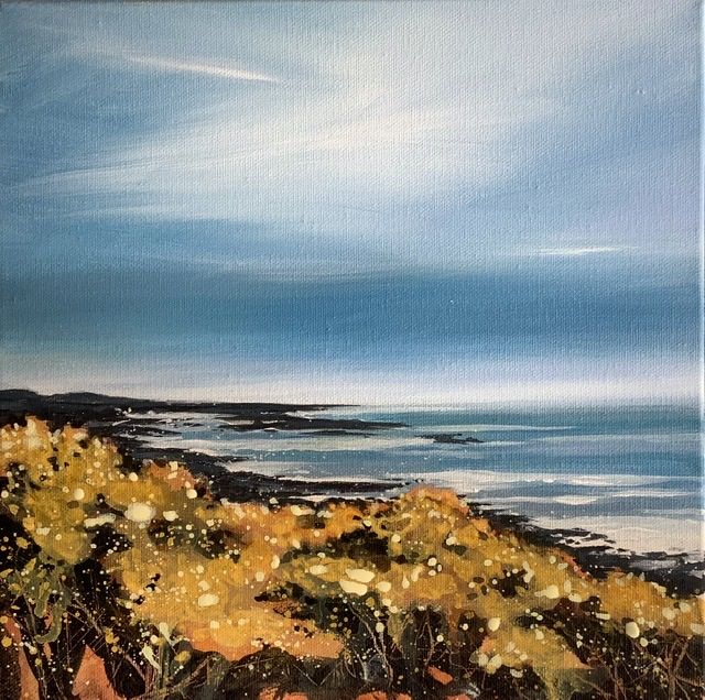 Cornish Gorse Headland 1 by Adele Riley