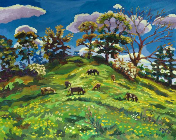 Grazers on the Motte and Bailey by Lucy Pratt