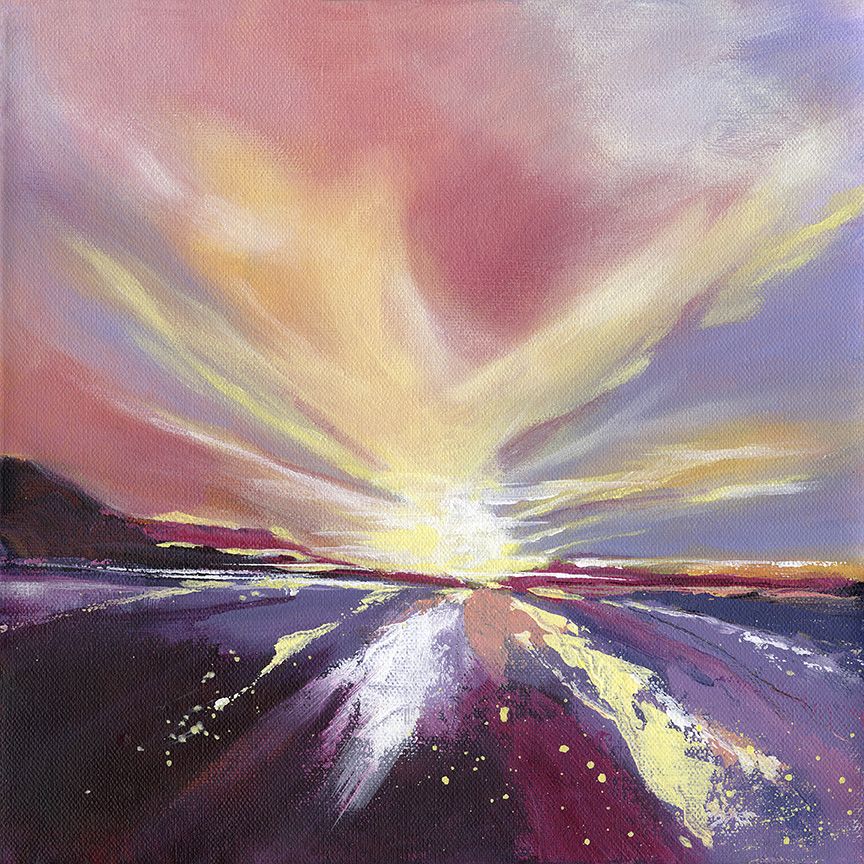 Towards the sea lit-sky by Adele Riley