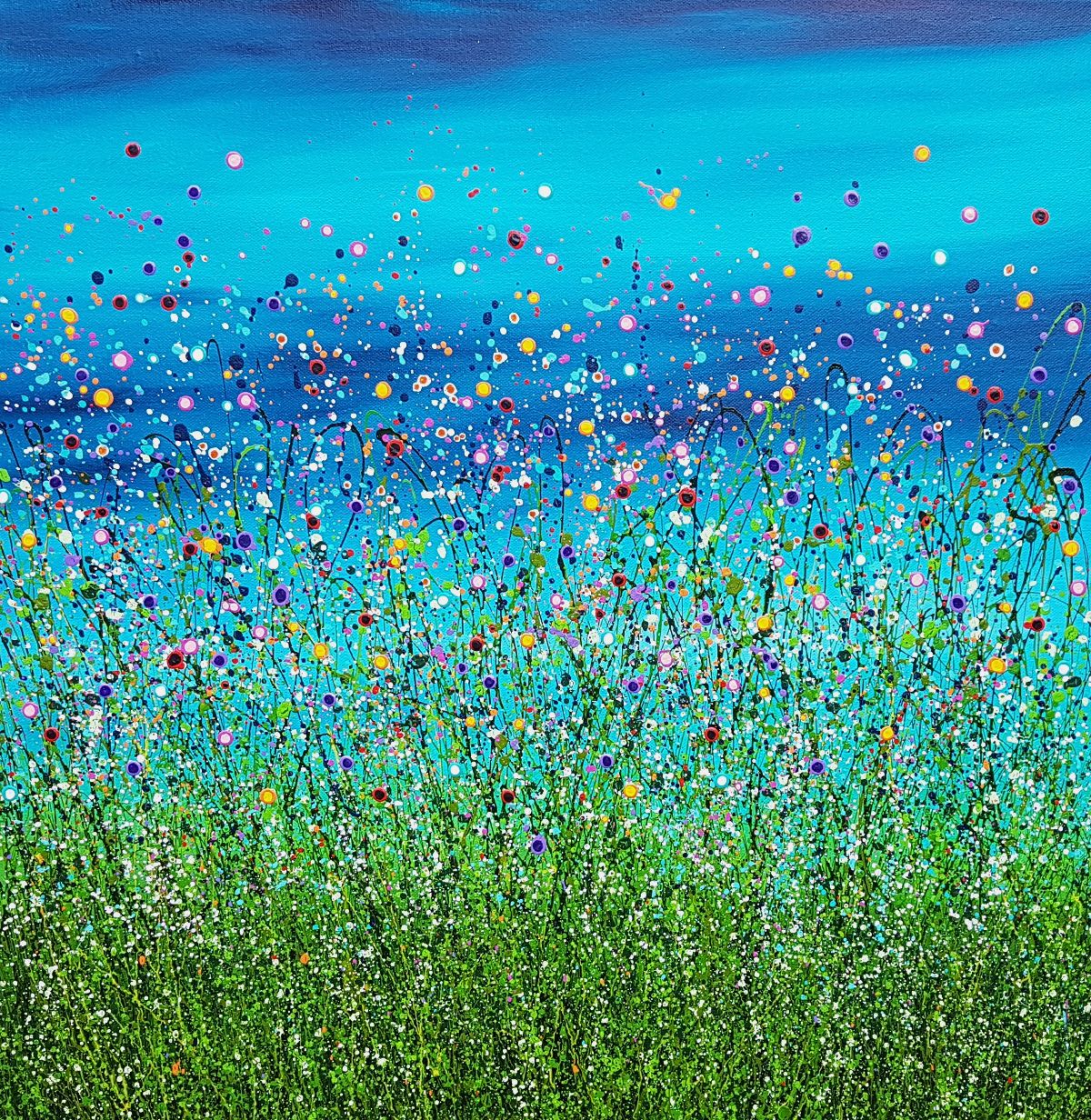 Wild Turquoise Meadows #6 by Lucy Moore