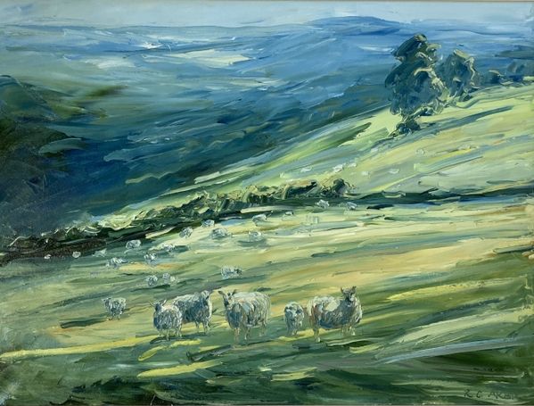 Sheep, Miserden by Rupert Aker