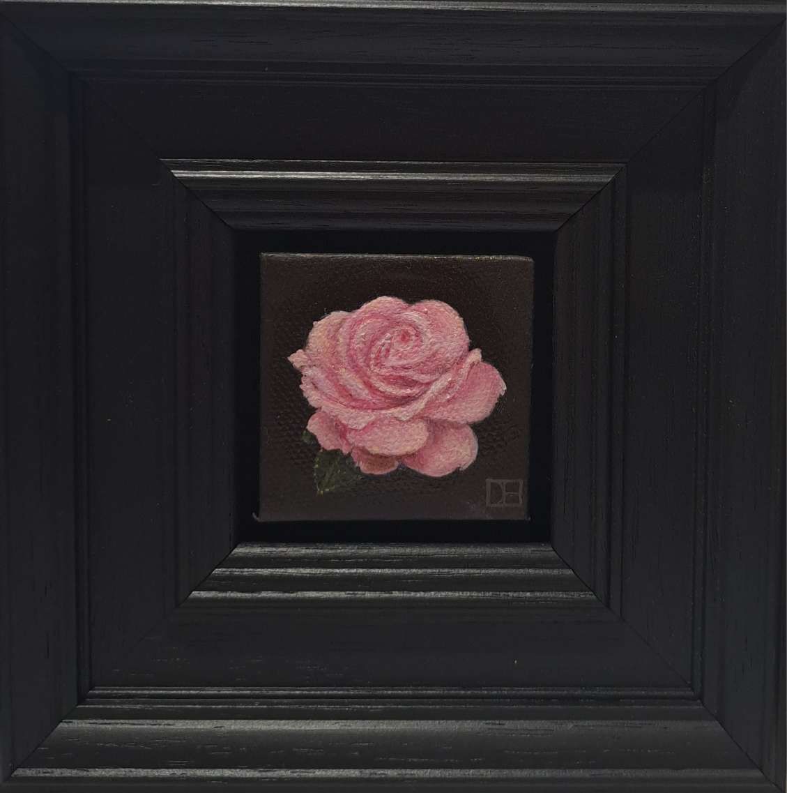 Pocket Pink Rose with Leaf by Dani Humberstone