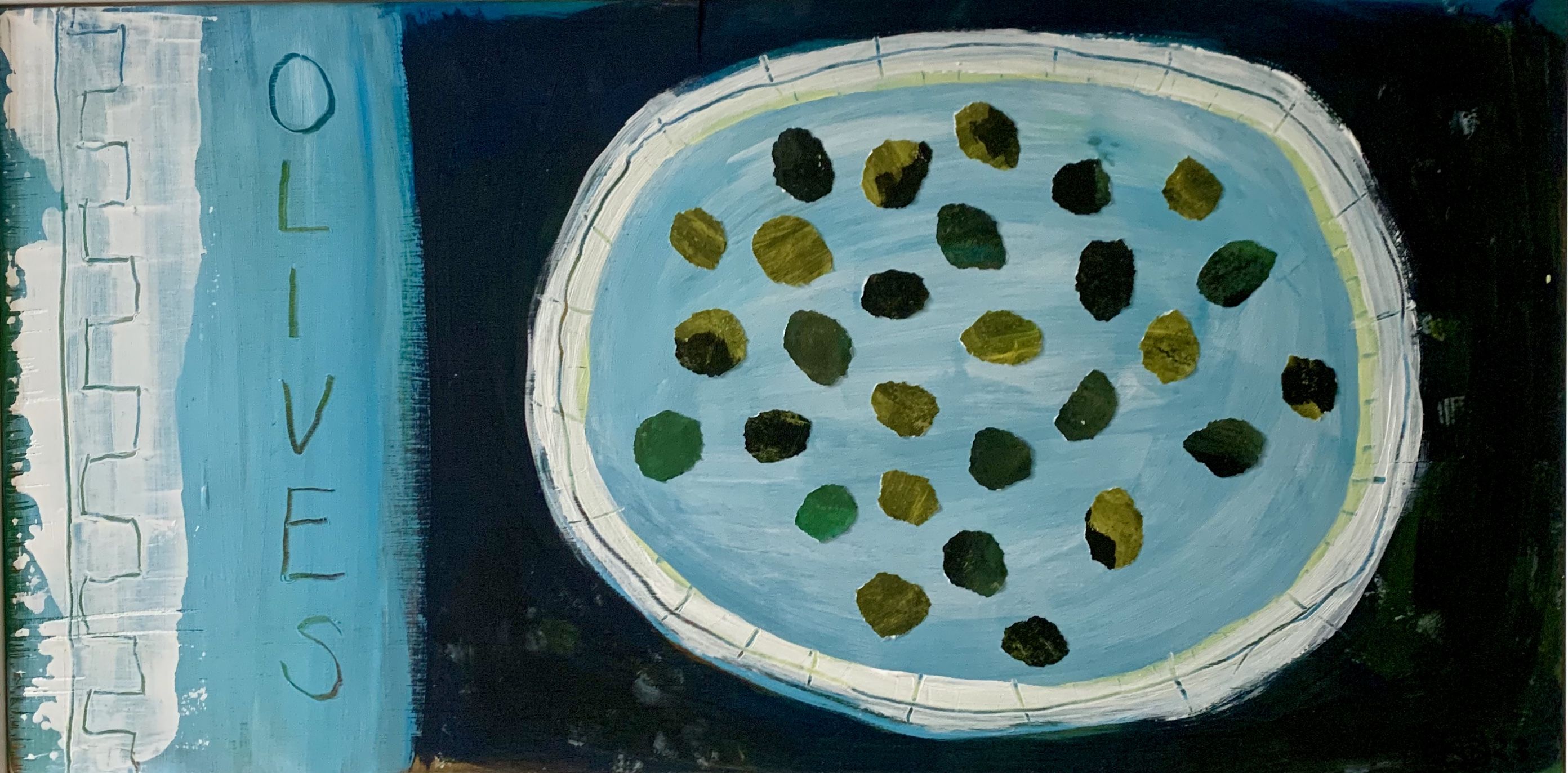 Olives on a Plate by Sandra Berti