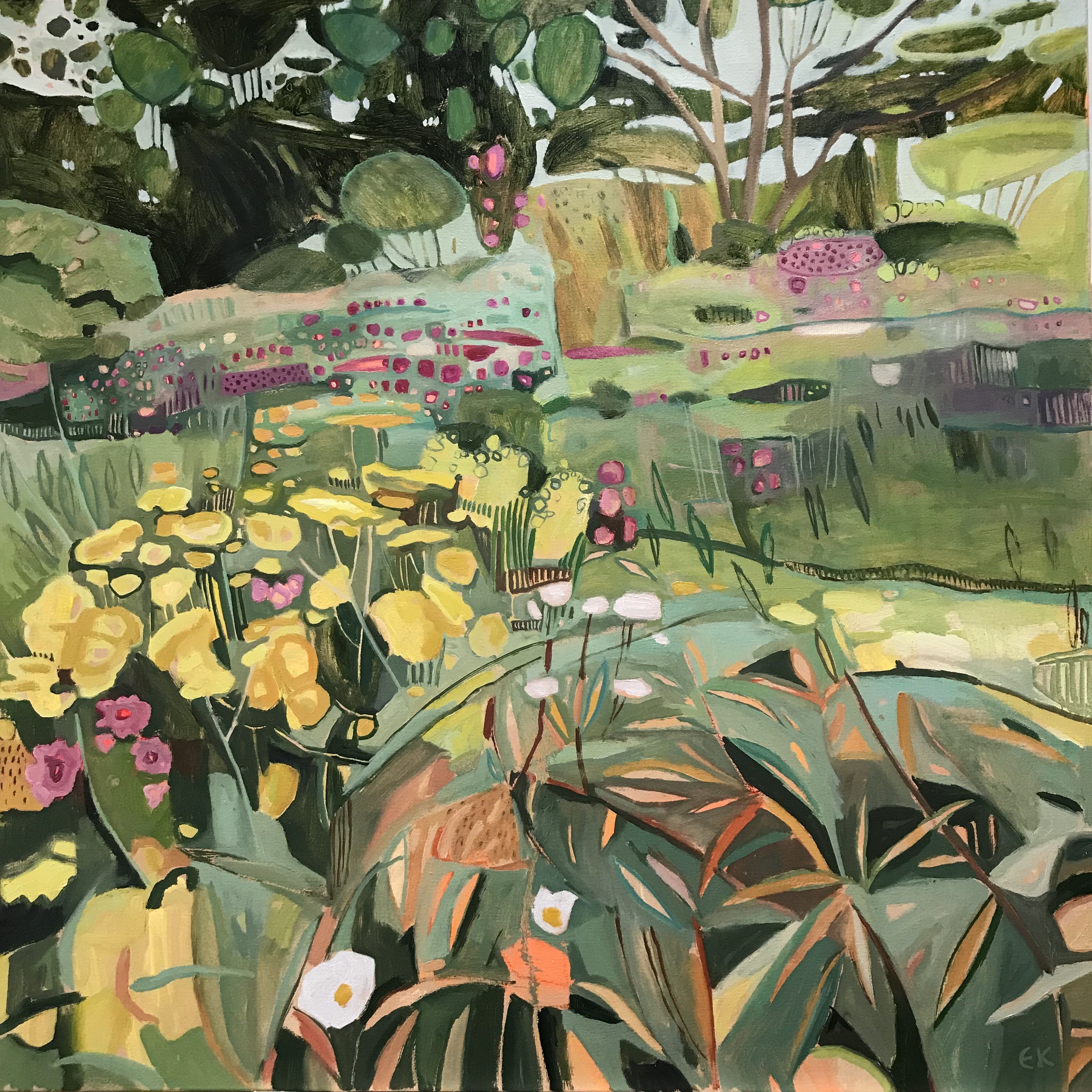 Cottage Garden at Coleshill by Elaine Kazimierczuk