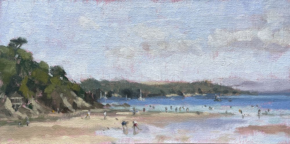 Salcombe, Summer Day at North Sands by Fiona Carver