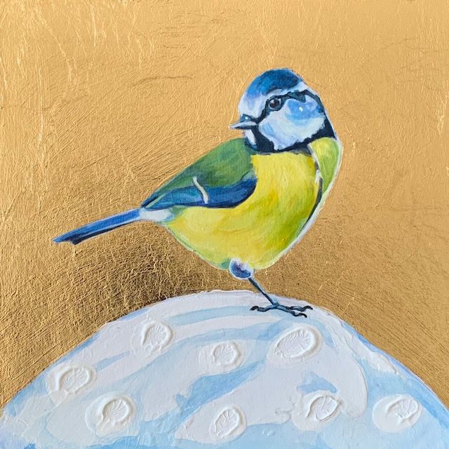 Little Blue Tit 4, Over The Moon by Anya Simmons