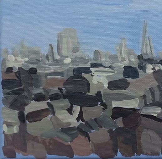 Dinky view of London from Alexandra Palace  by Sarah Adams