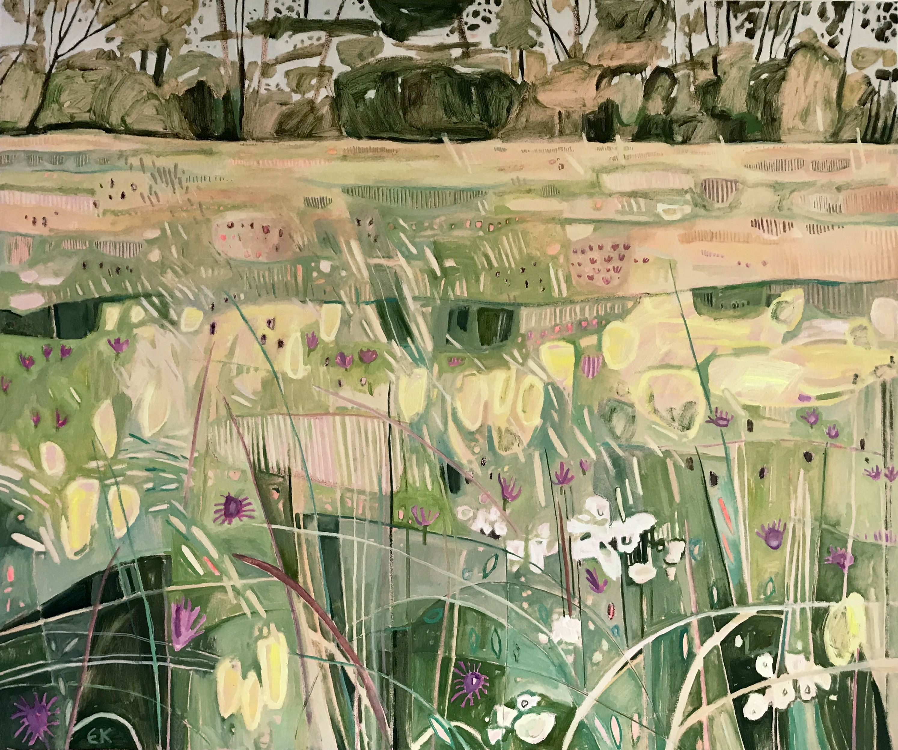 Hinksey Meadow in Late Summer by Elaine Kazimierczuk