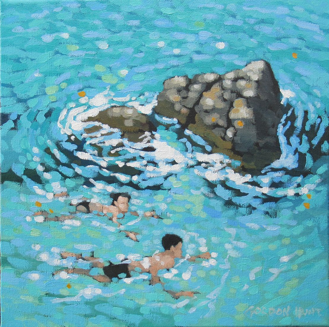 A swim around the rocks by Gordon Hunt