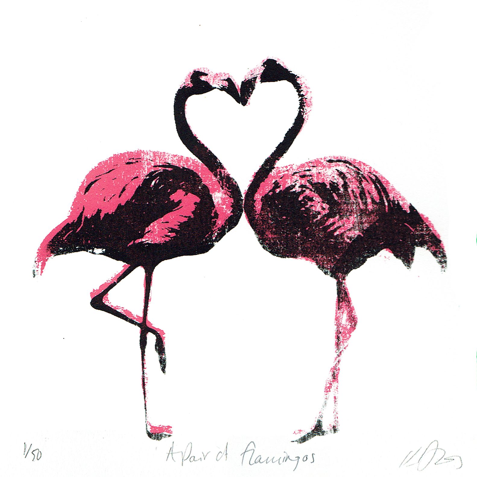 A Pair of Flamingos by Katie Edwards