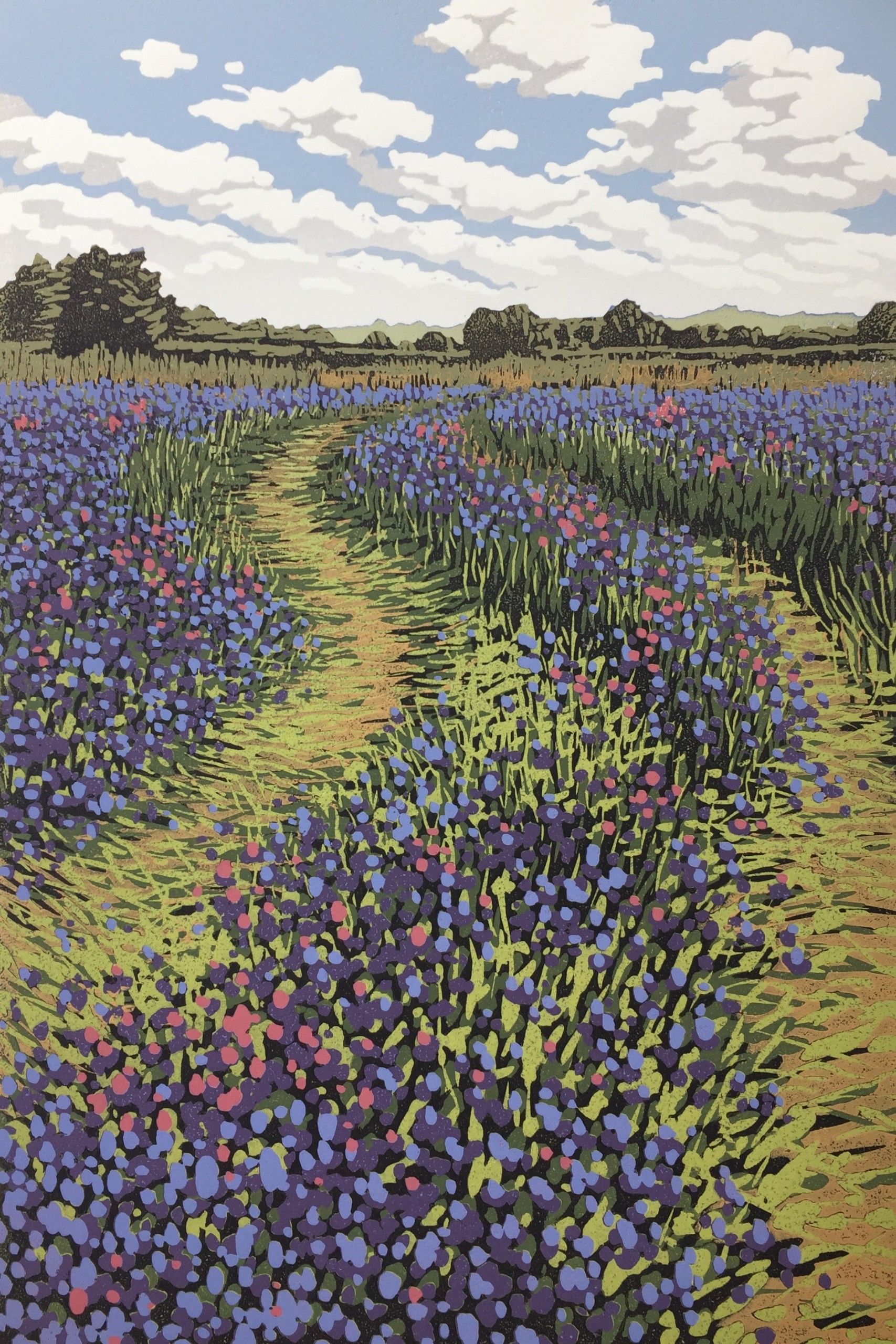 Blue Field Tracks by Alexandra Buckle