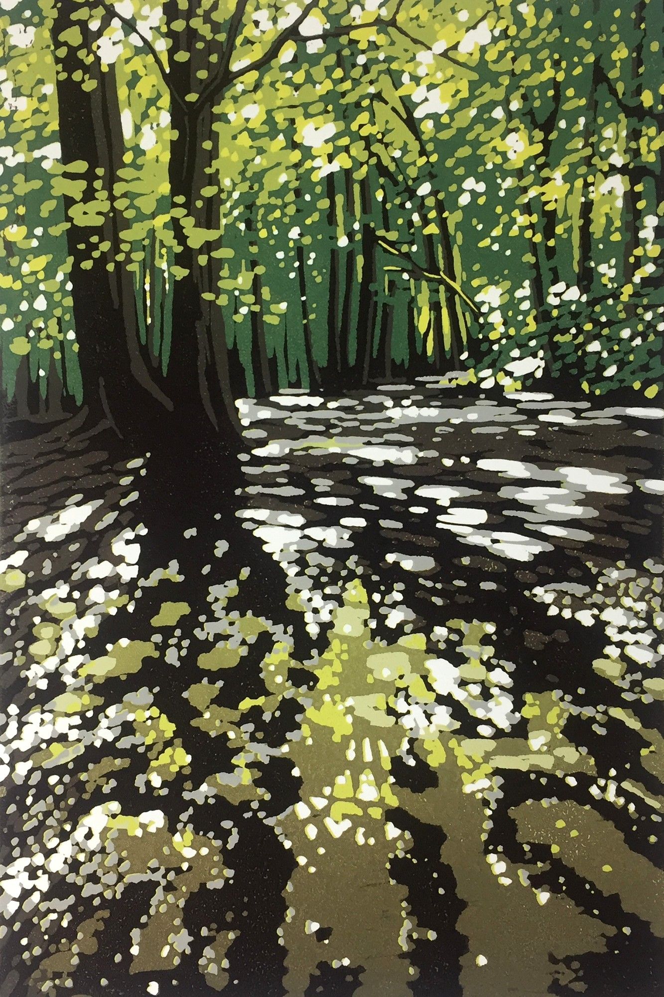 Summer Woodland Puddles by Alexandra Buckle