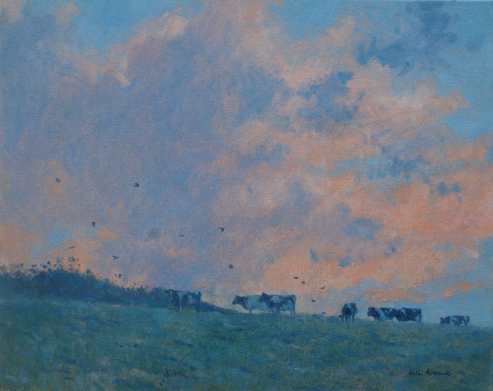 Cattle and Evening sky by Colin Allbrook