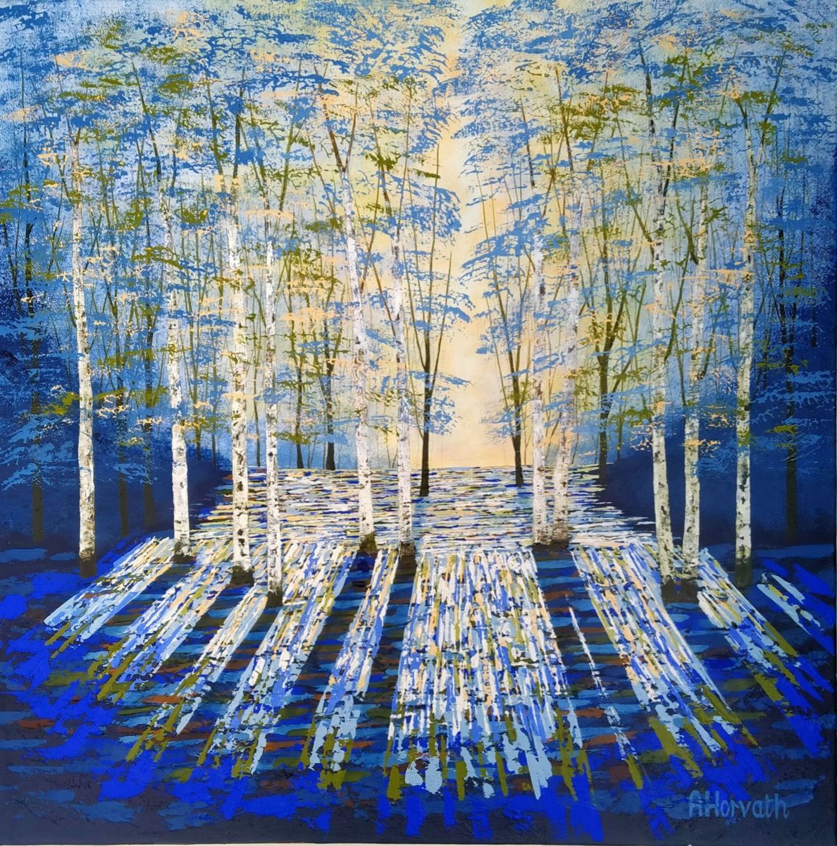 Golden Evening Blue by Amanda Horvath