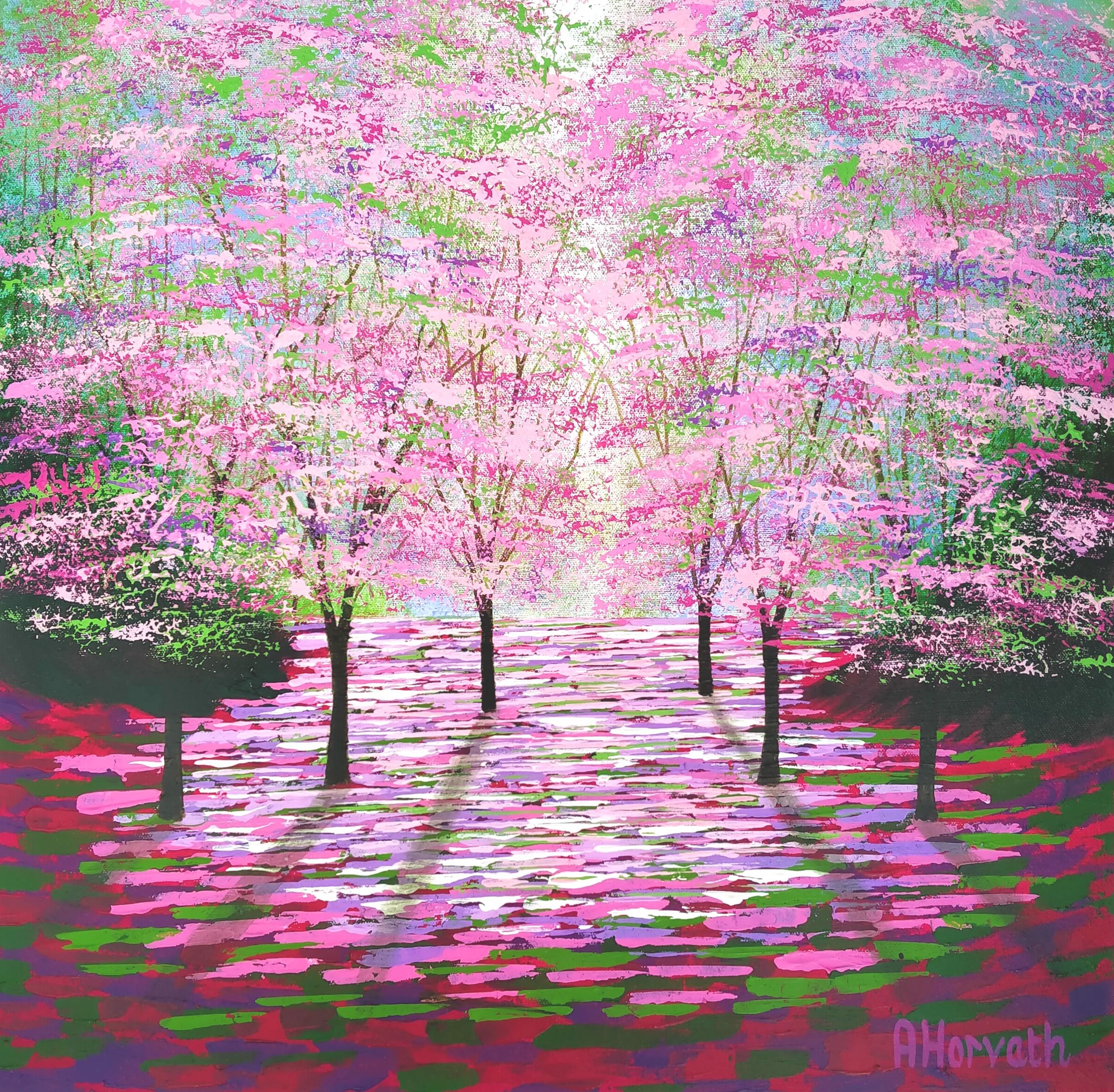 Pink Blossom Shimmer by Amanda Horvath