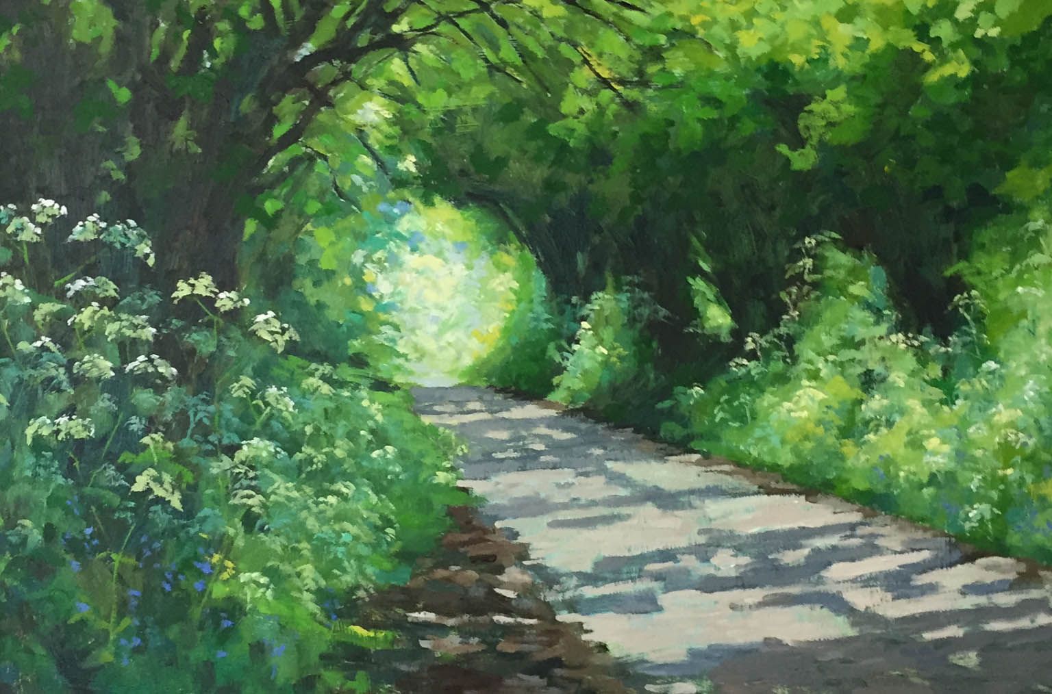 Sunny Lane in Spring by Andrea Bates