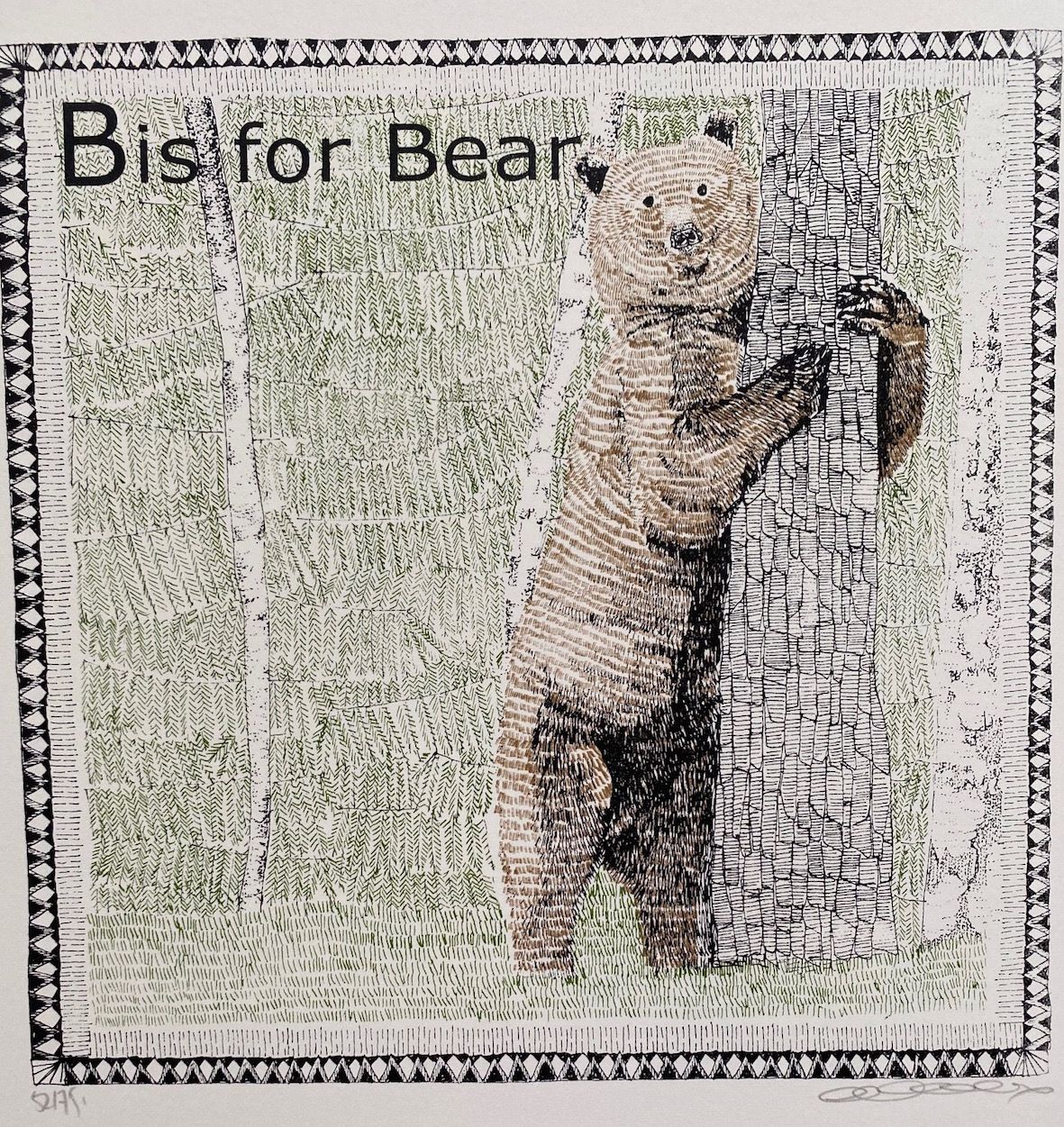 B is for Bear (small) by Clare Halifax