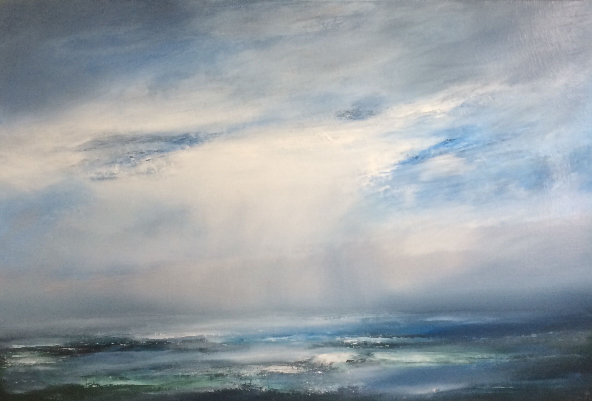 Breaking cloud over sea by Helen Howells