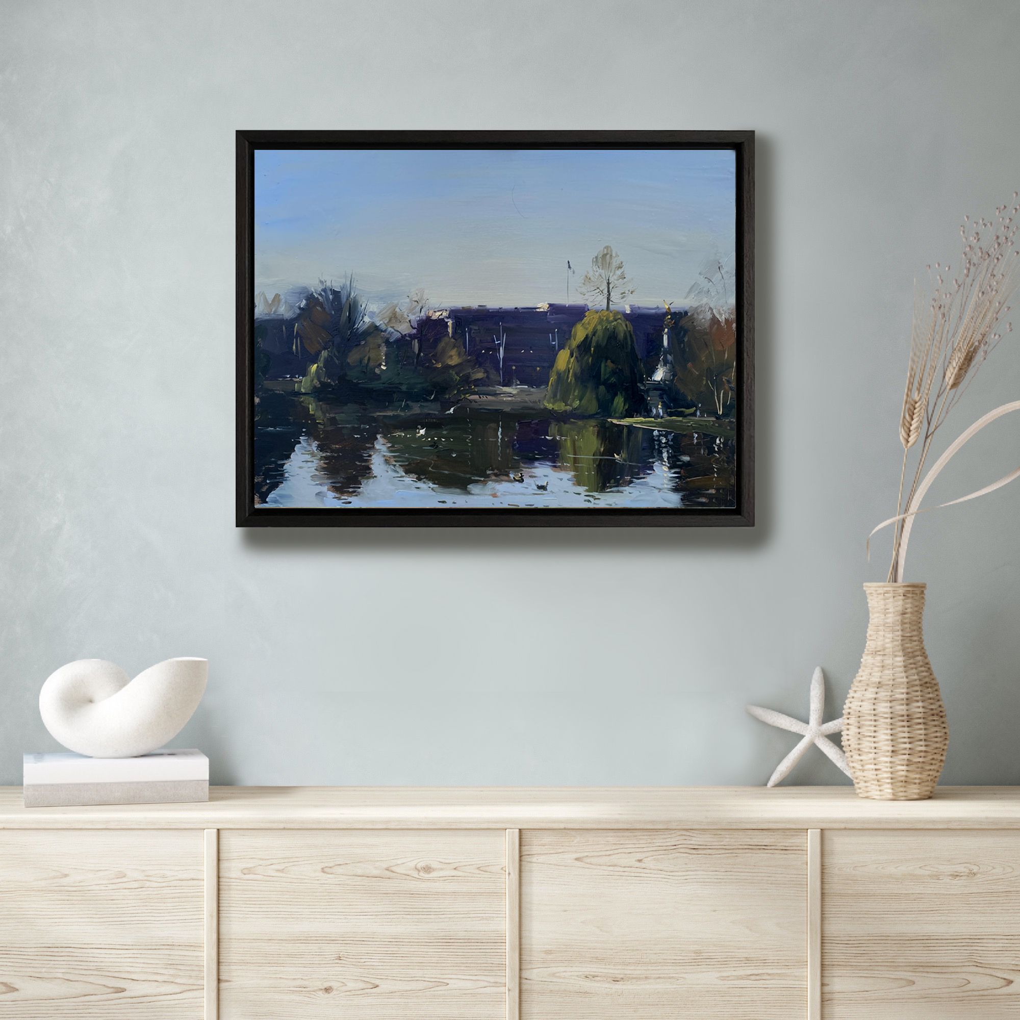 Buckingham palace from St. James park, Original Painting by Tushar ...