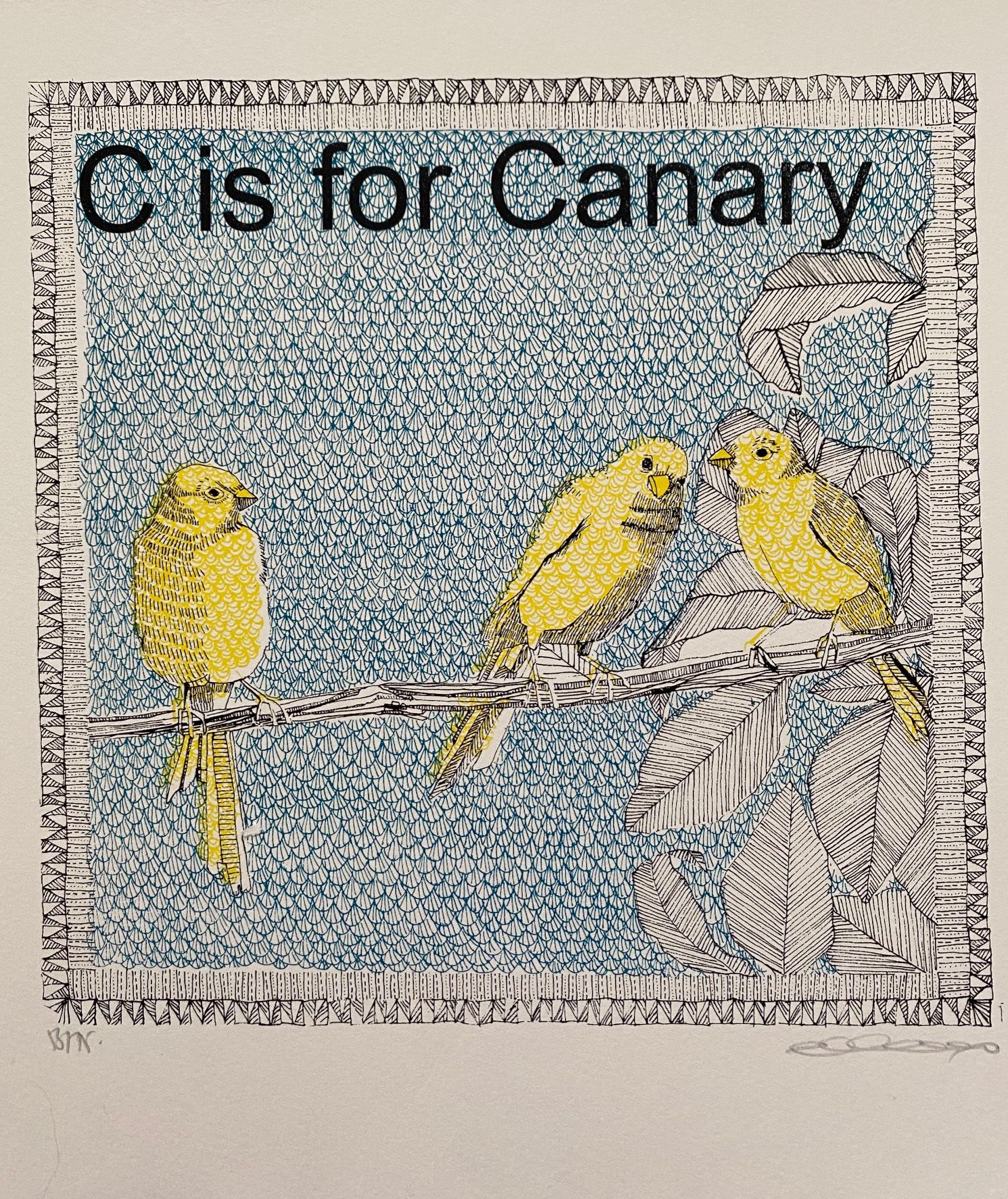 C is for Canary (small) by Clare Halifax