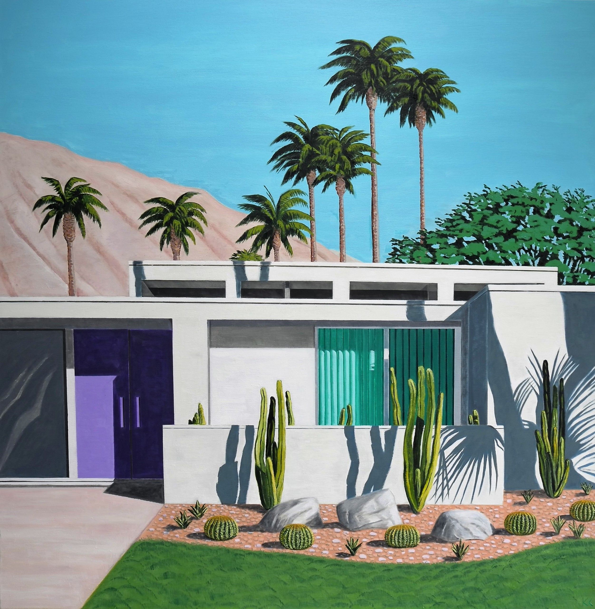 Californian Cactus - Purple Door by Karen Lynn