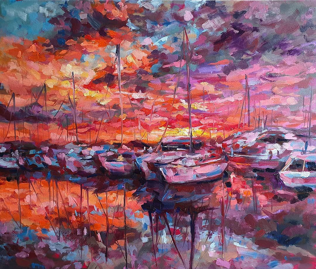 Harbour Sunset by Charmaine Chaudry
