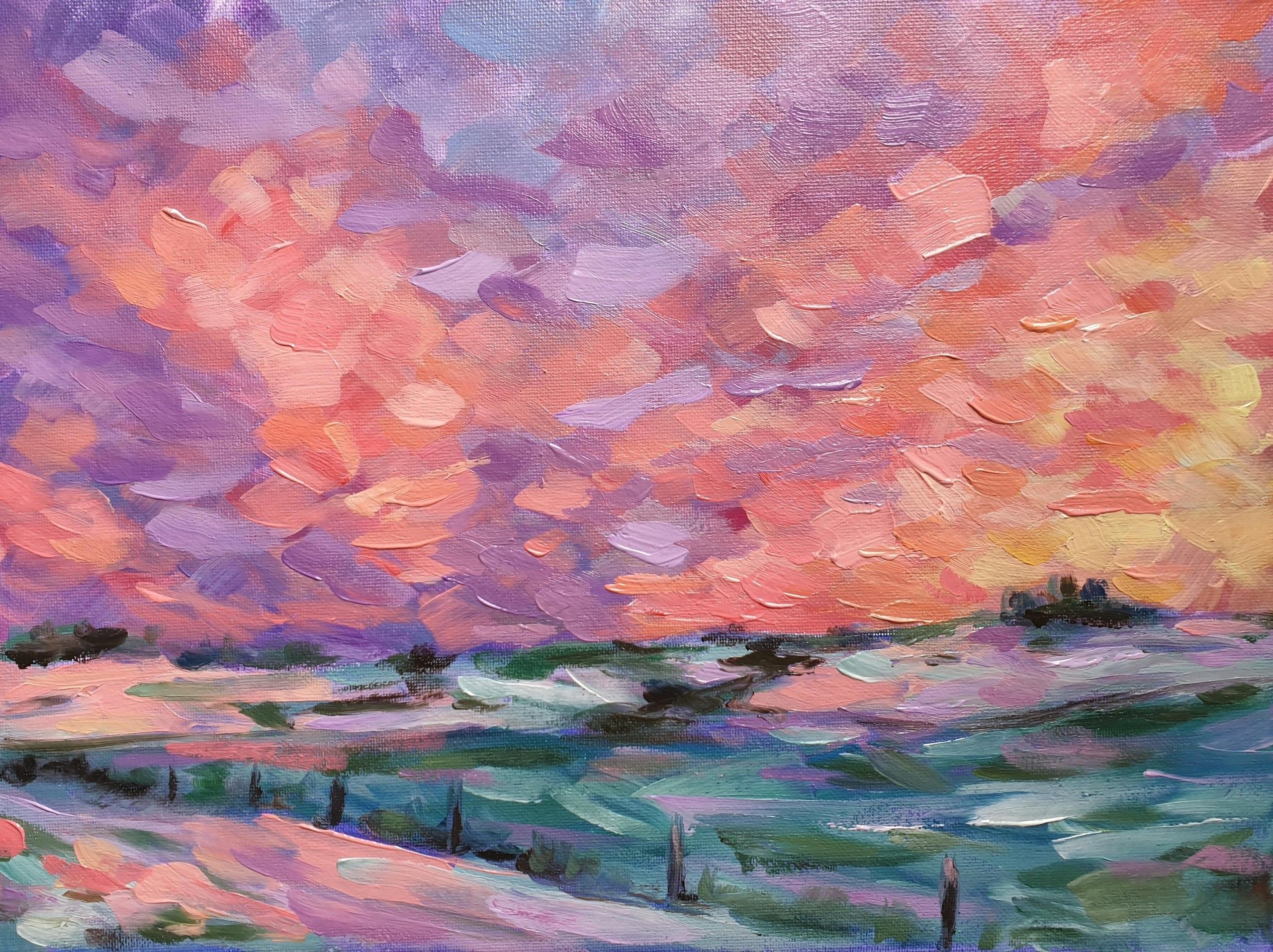 Pastel Fields by Charmaine Chaudry