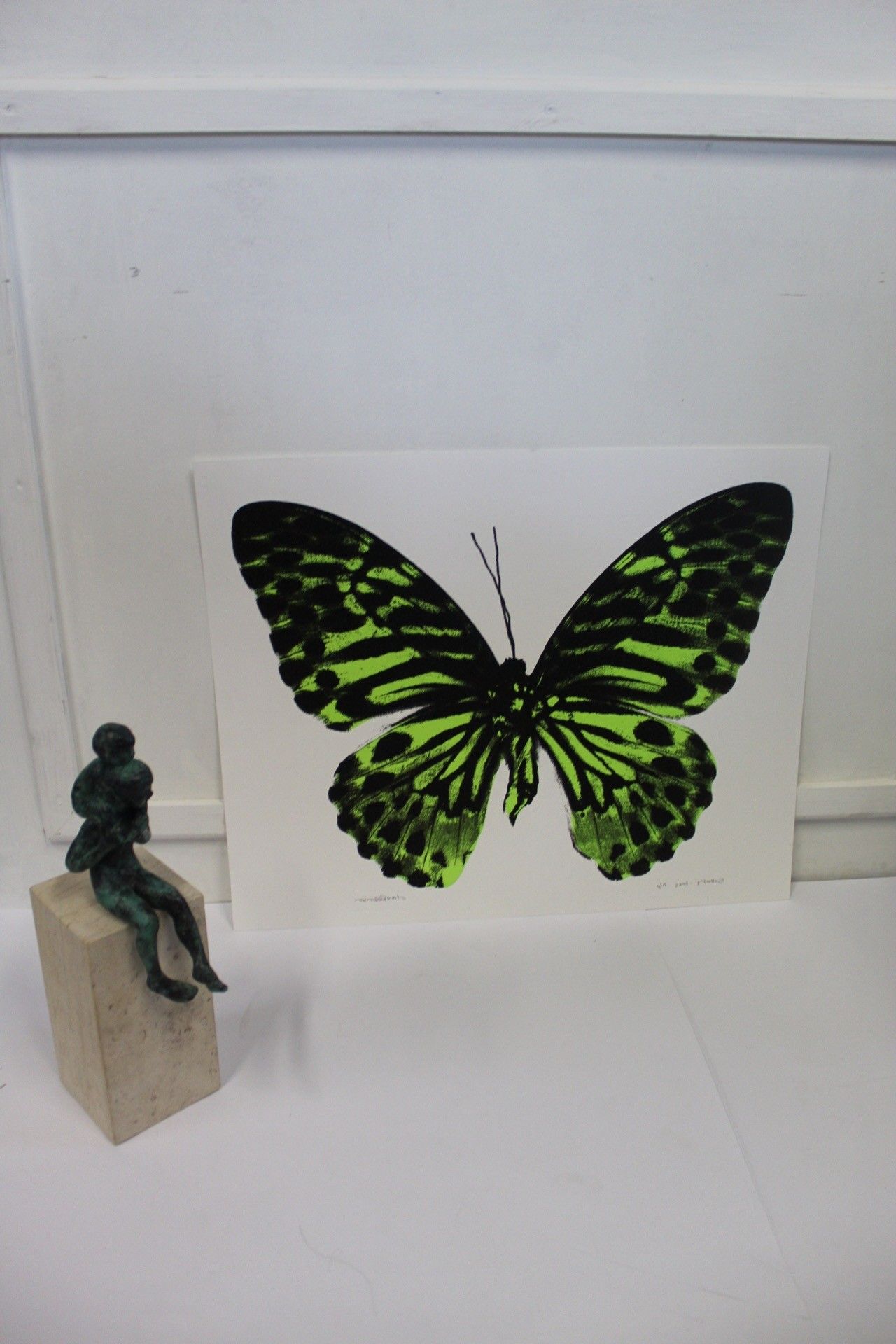 Tiger Butterfly - Lime Green by Claire Robinson - Secondary Image
