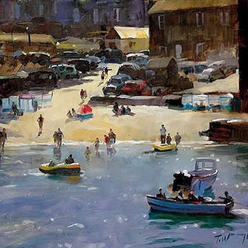 Mousehole Harbour Cornwall by Trevor Waugh
