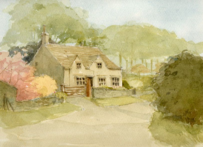 Cottage in Notgrove, Gloucestershire by Elizabeth Chalmers
