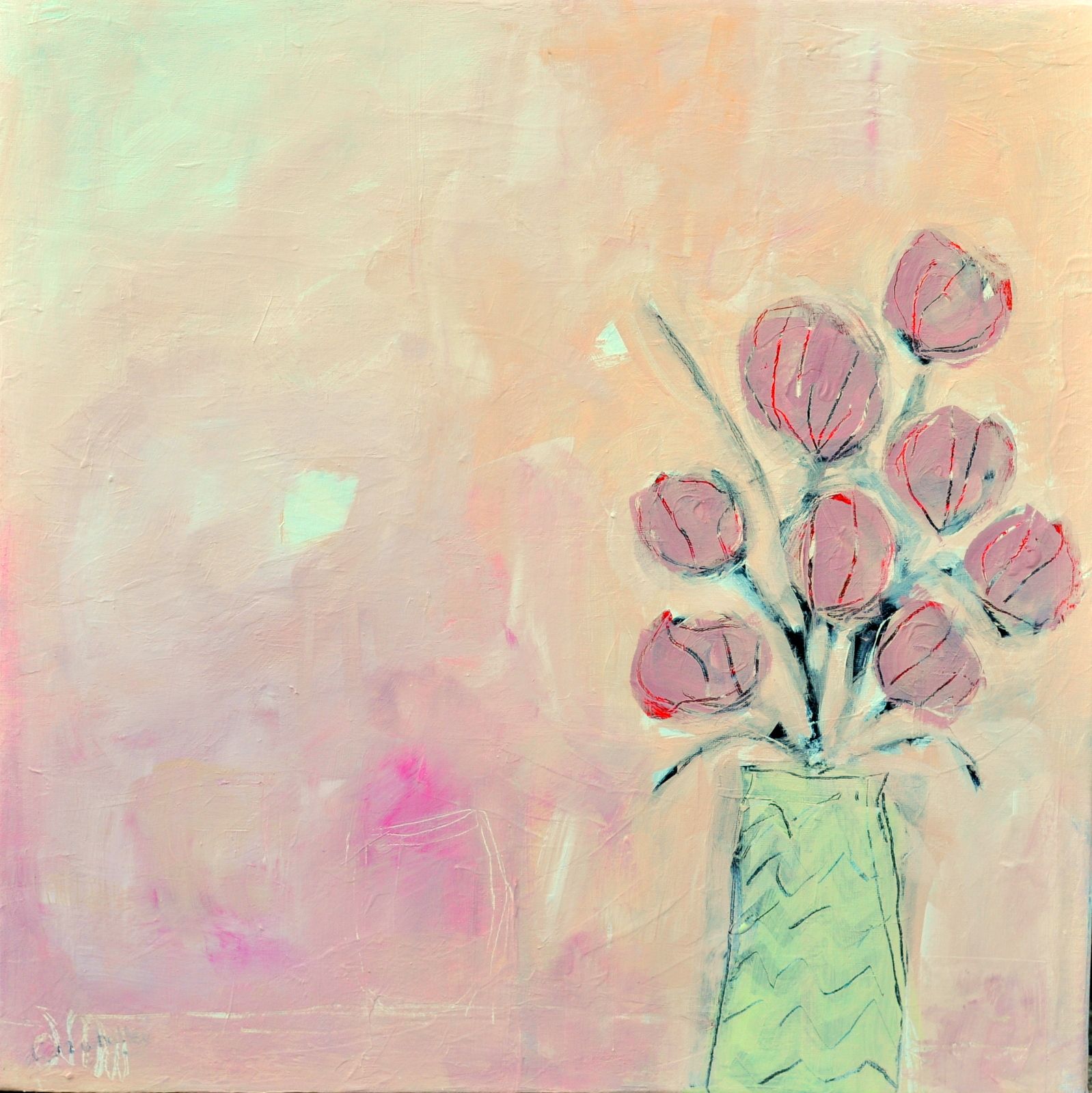 Pistachio and Pinks by Diane Whalley