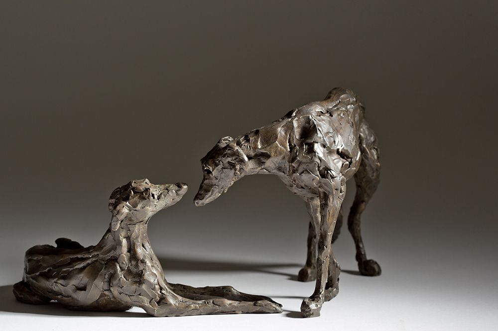 Dominance II. A Pair of Lurchers by Jane Shaw