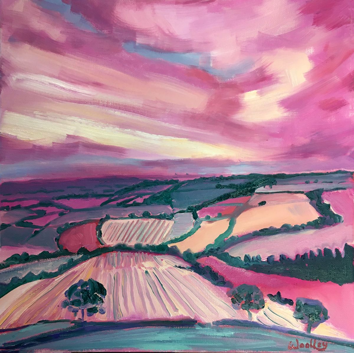Cotswolds in Pink by Eleanor Woolley