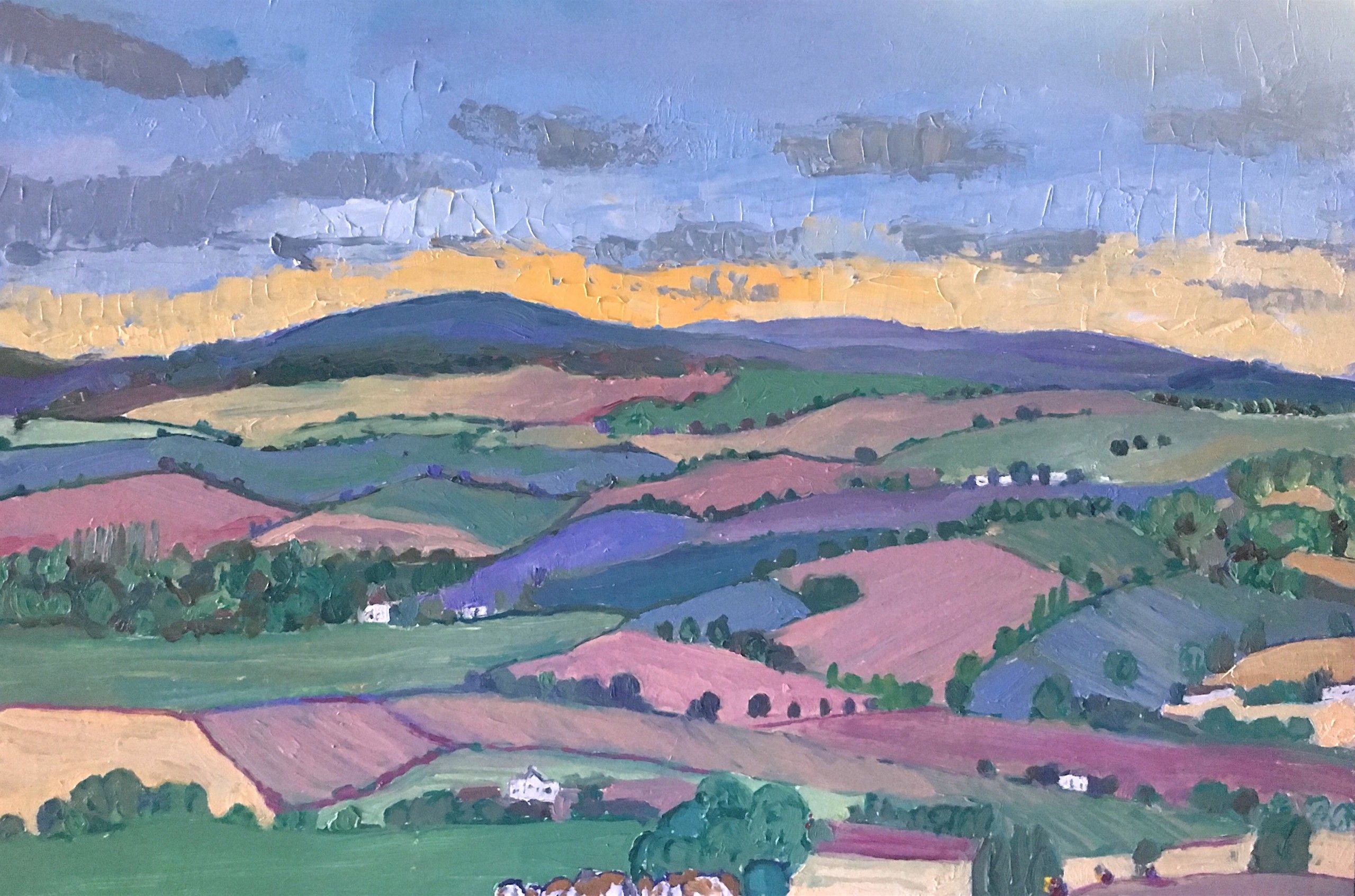 A view from the Cotswold escarpment by Eleanor Woolley