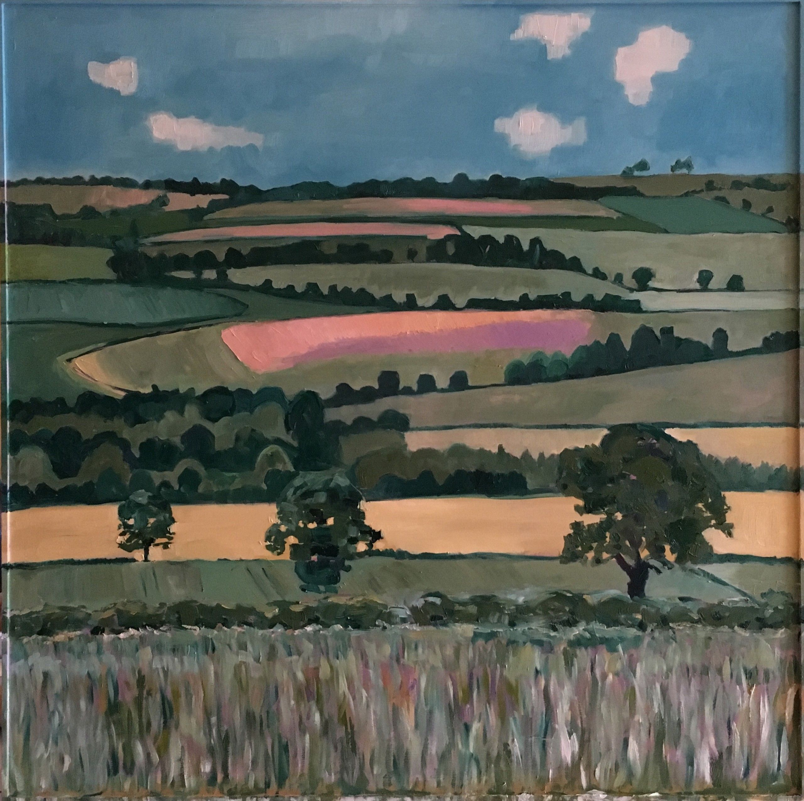 Linseed Fields by Eleanor Woolley