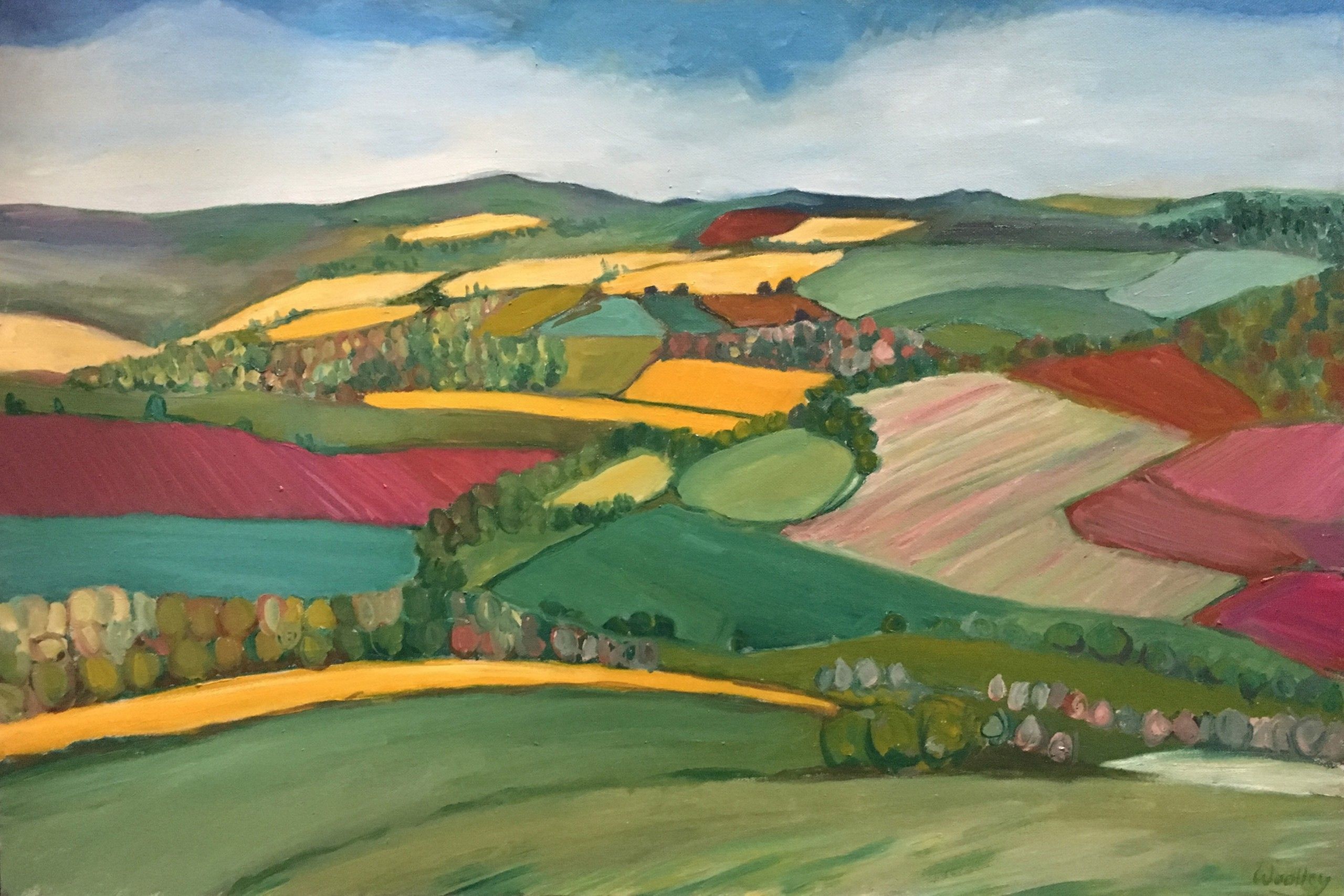 Yellow fields by Eleanor Woolley