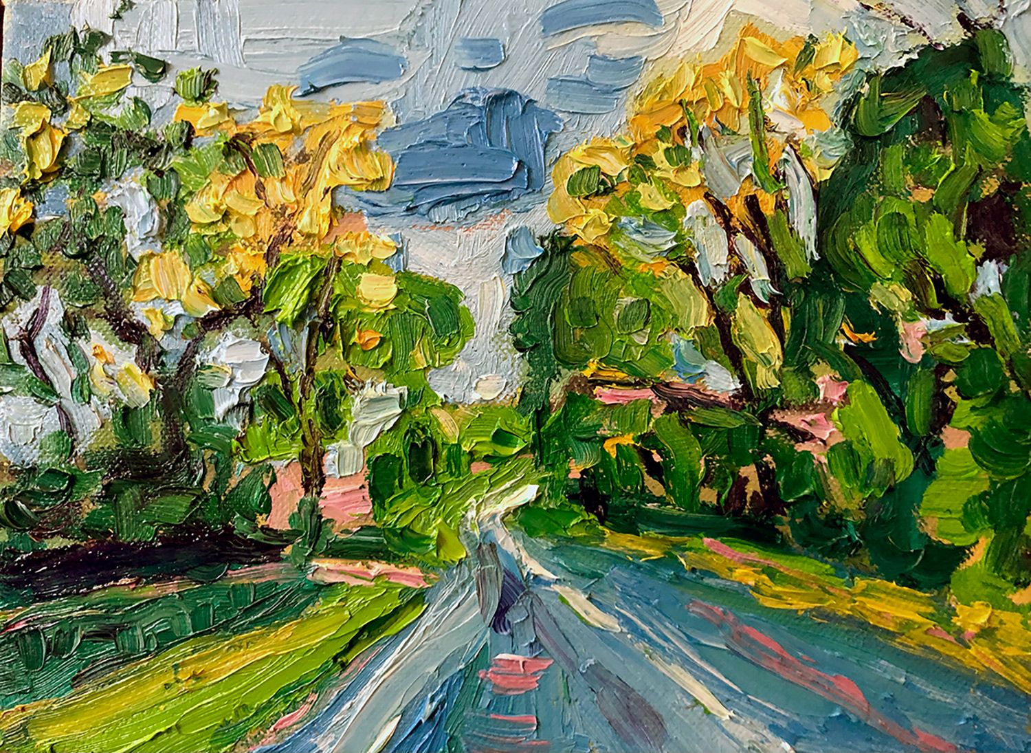 Spring Road to Deddington by Eleanor Woolley