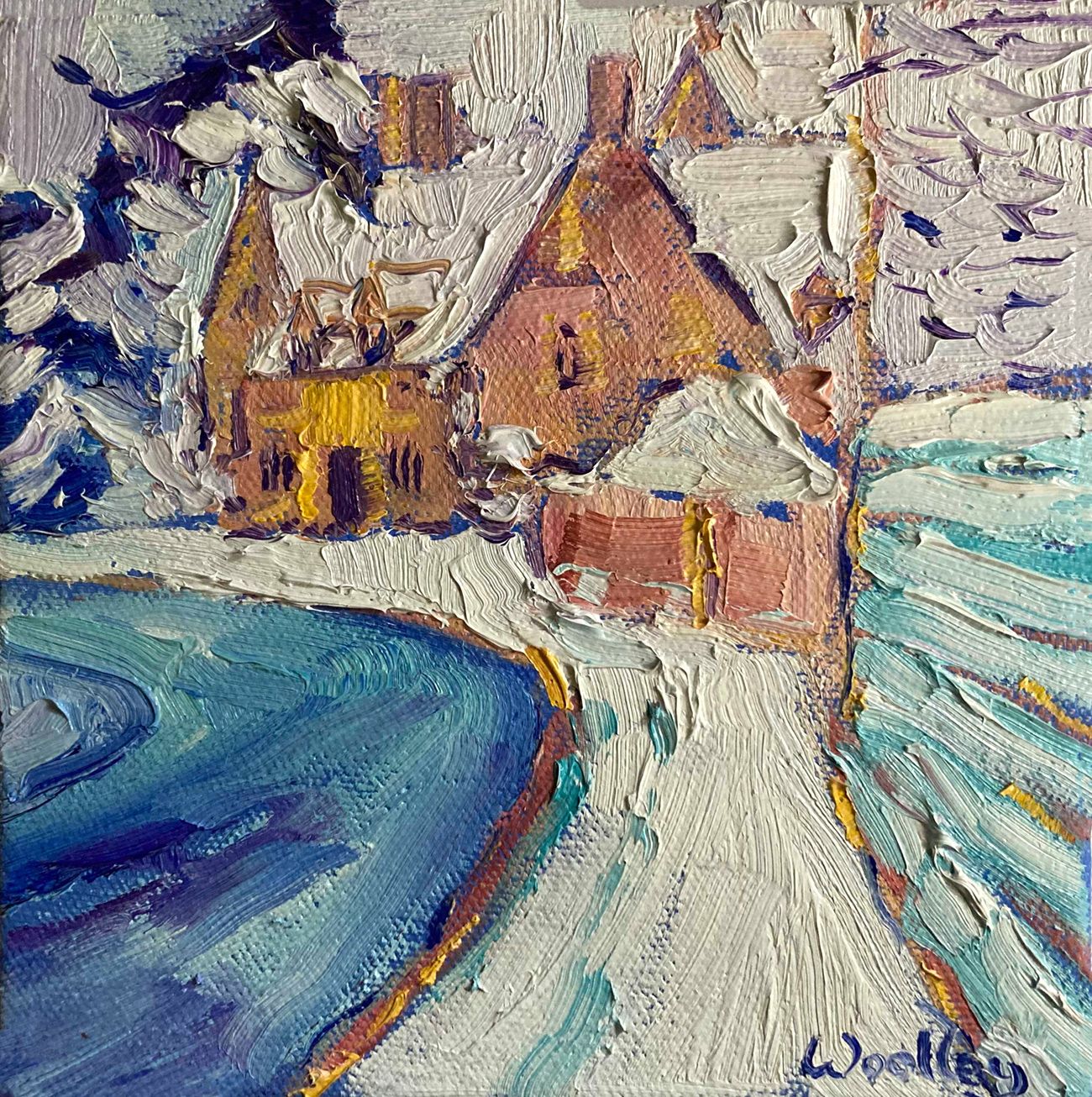 Cotswold House in Winter by Eleanor Woolley