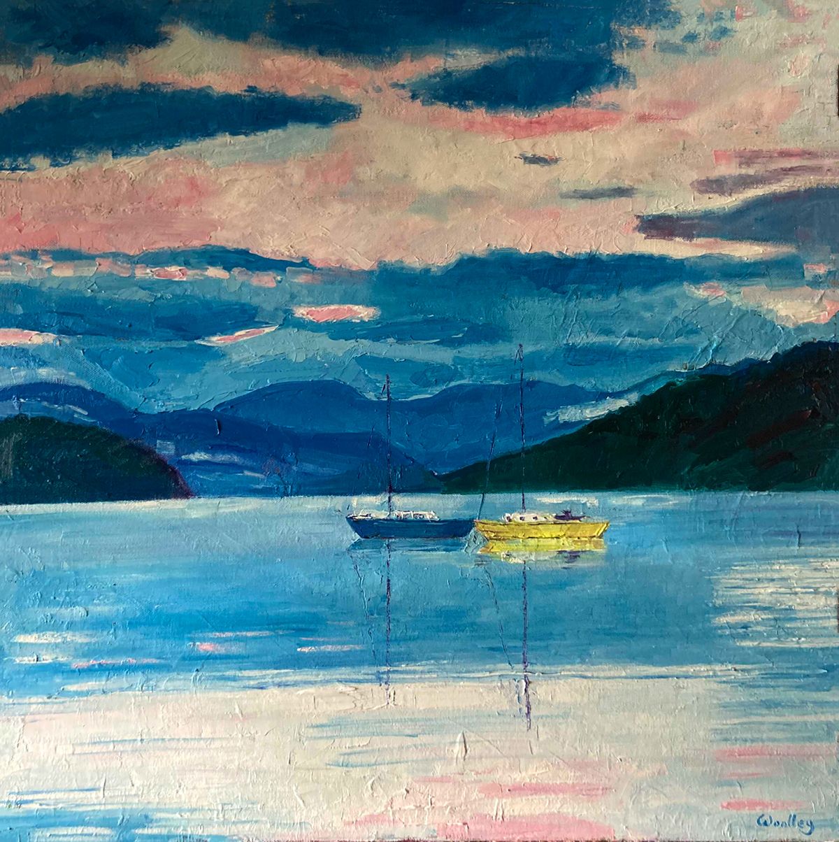 Still Boats, Lake Windermere by Eleanor Woolley