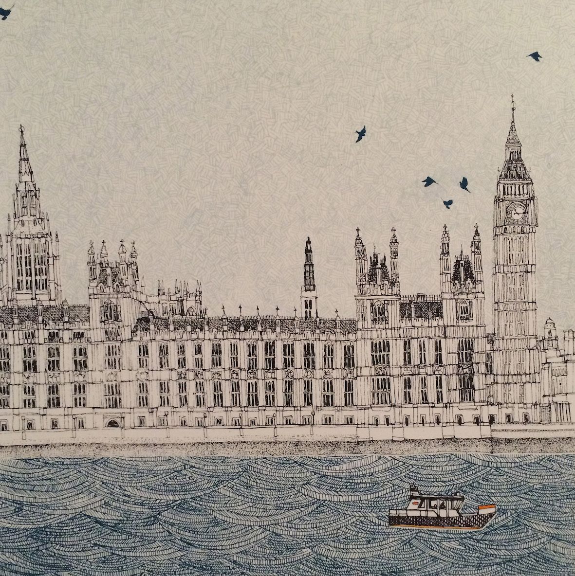Waves at Westminster by Clare Halifax