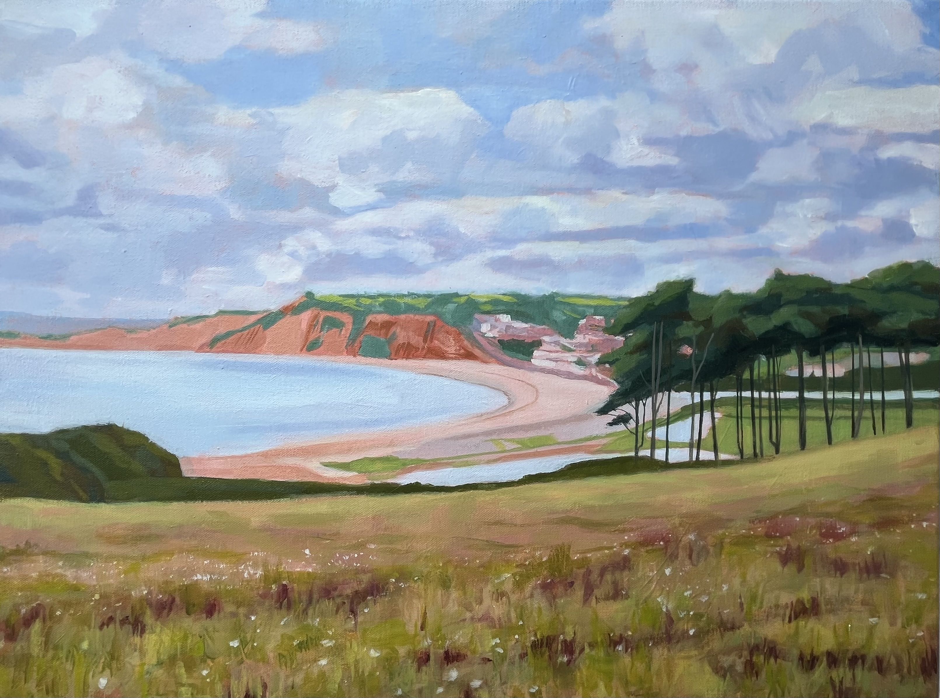 View of Budleigh Salterton from the Cliff by Margaret Crutchley