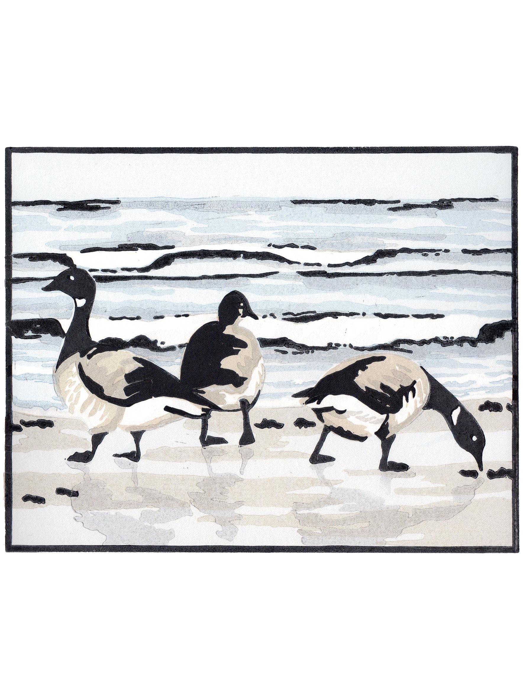Brent Geese In the Morning by Fiona Carver