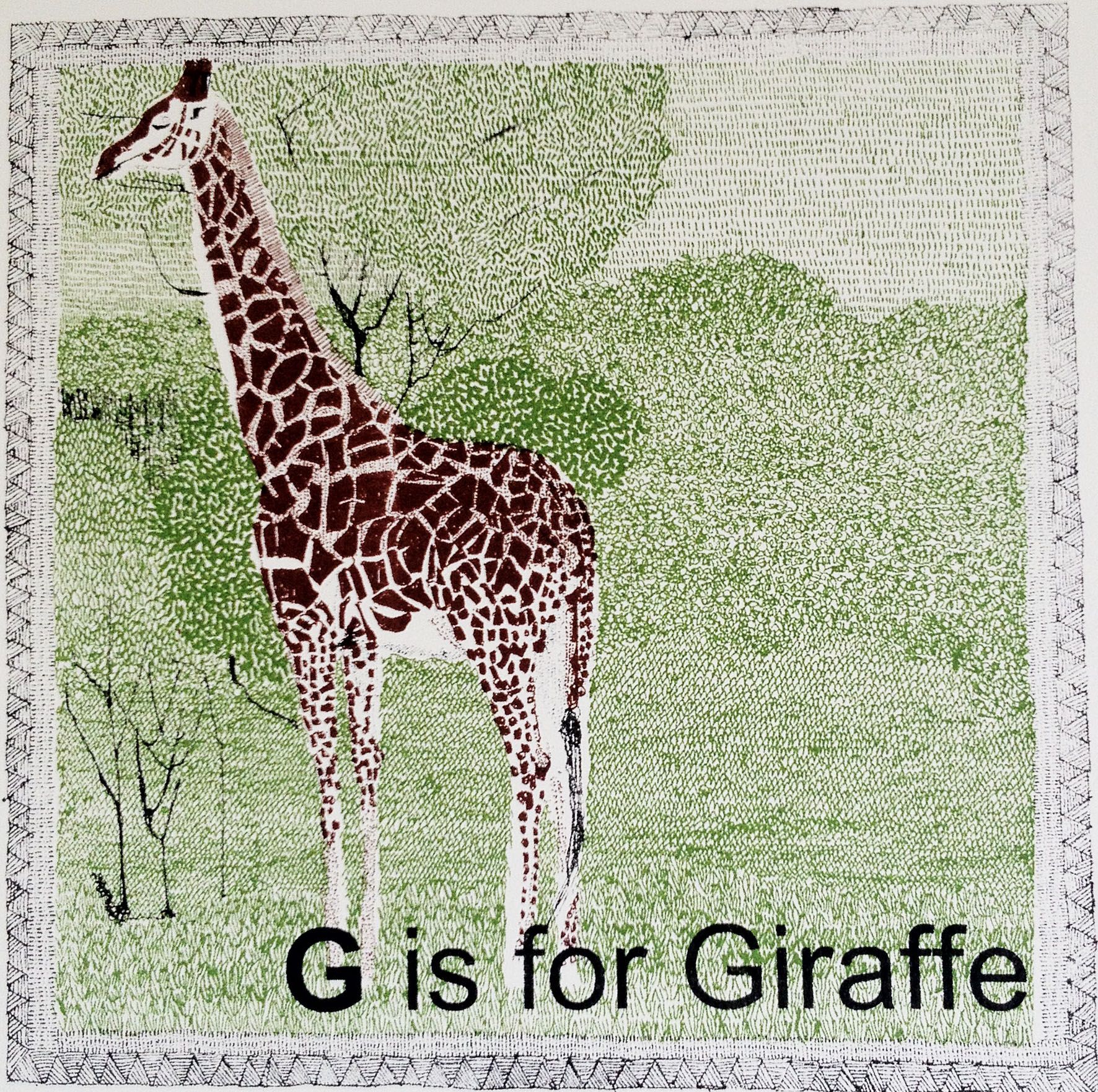 G is for Giraffe (small) by Clare Halifax