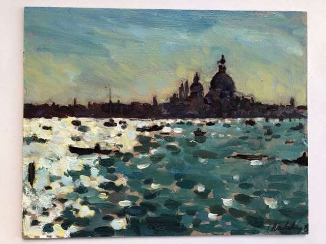 Afternoon light towards Salute, Venice by Gabrielle Moulding