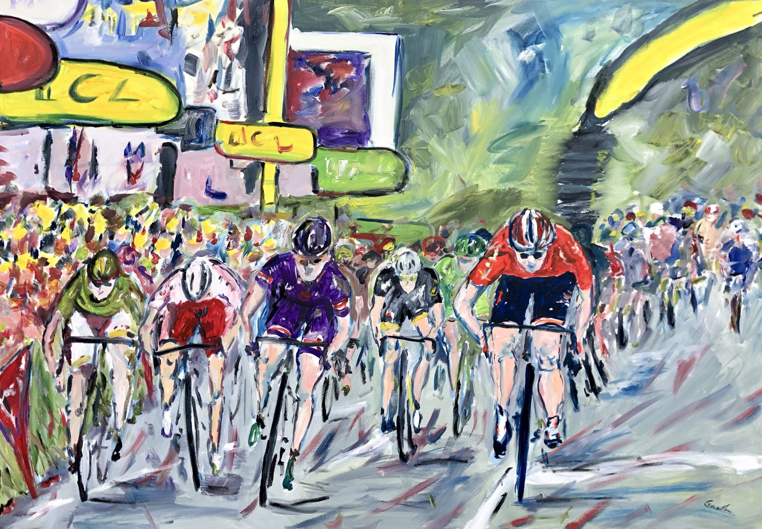 The Final Sprint- Tour de France Stage 15 2015 by Garth Bayley