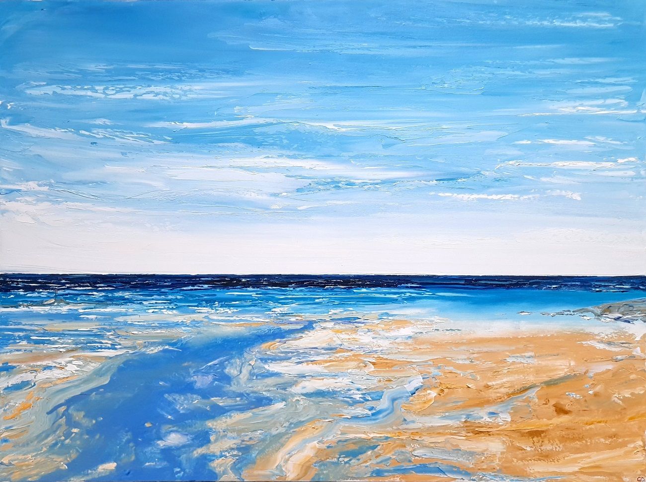 Incoming Tide, Summerleaze Beach by Georgie Dowling