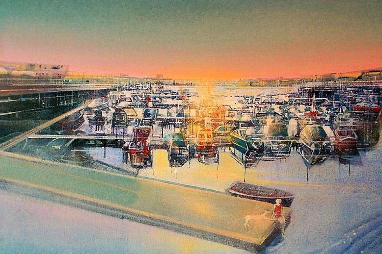Sunrise Over The Marina by Gerard Tunney