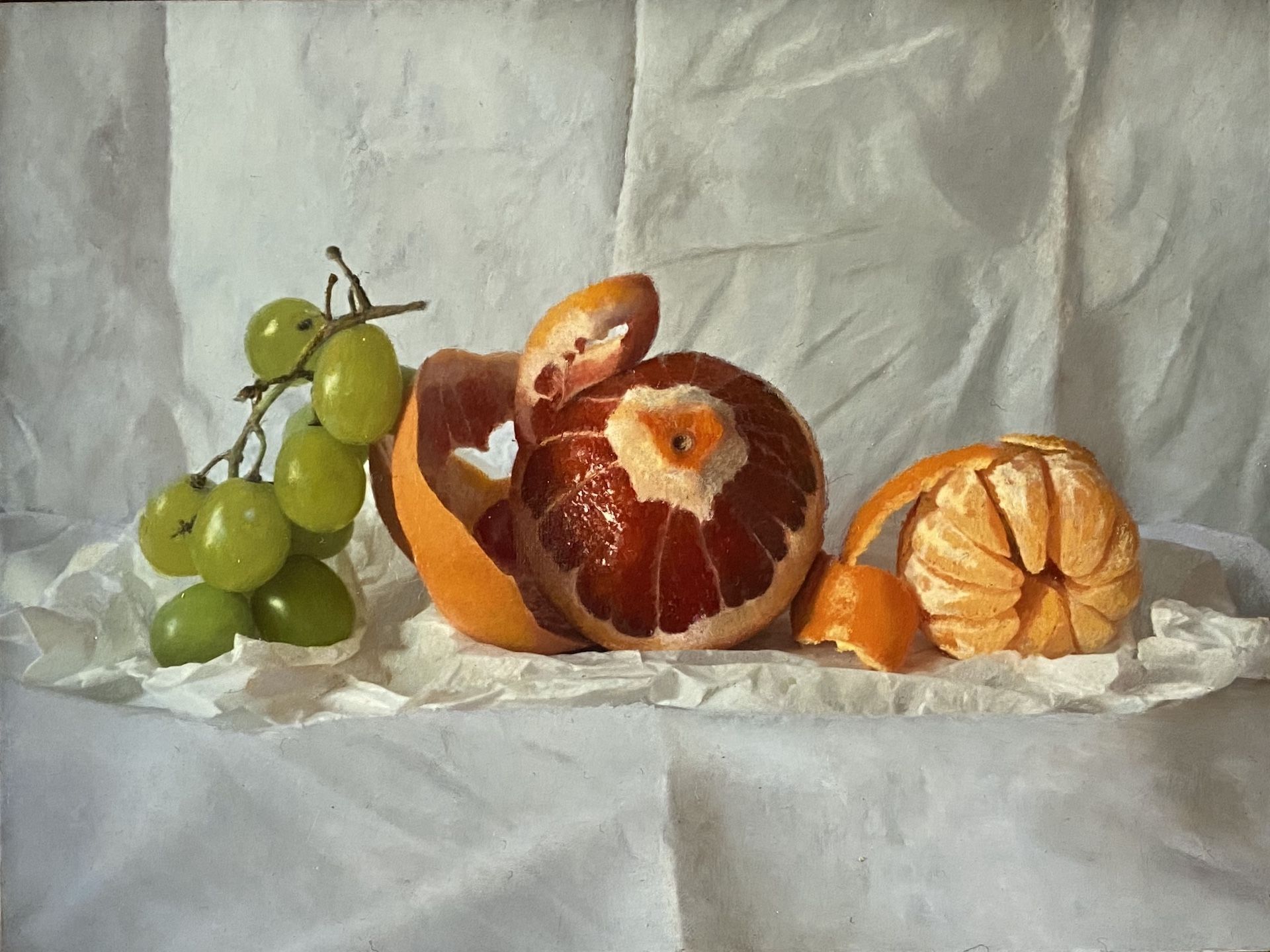 Grapes, Orange, and Satsuma by Kate Verrion