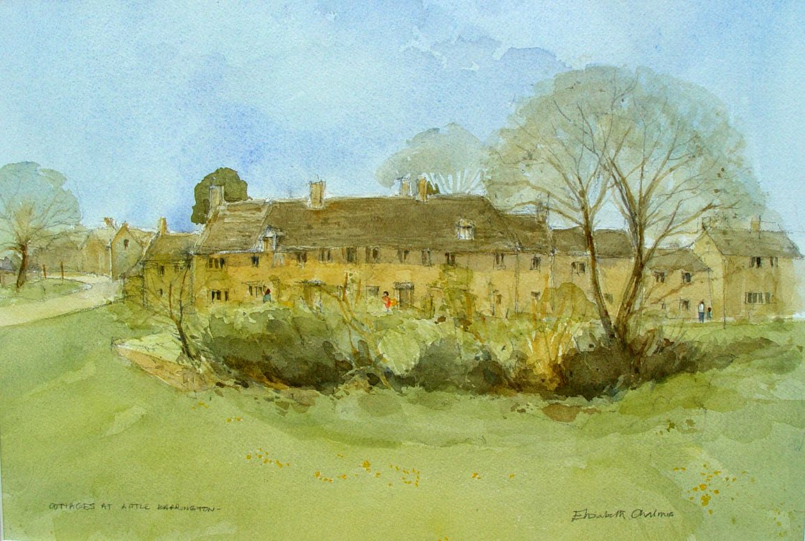 Cottages at little Barrington by Elizabeth Chalmers